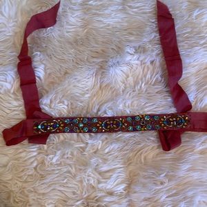 Anthropologie beaded and embroidered belt
